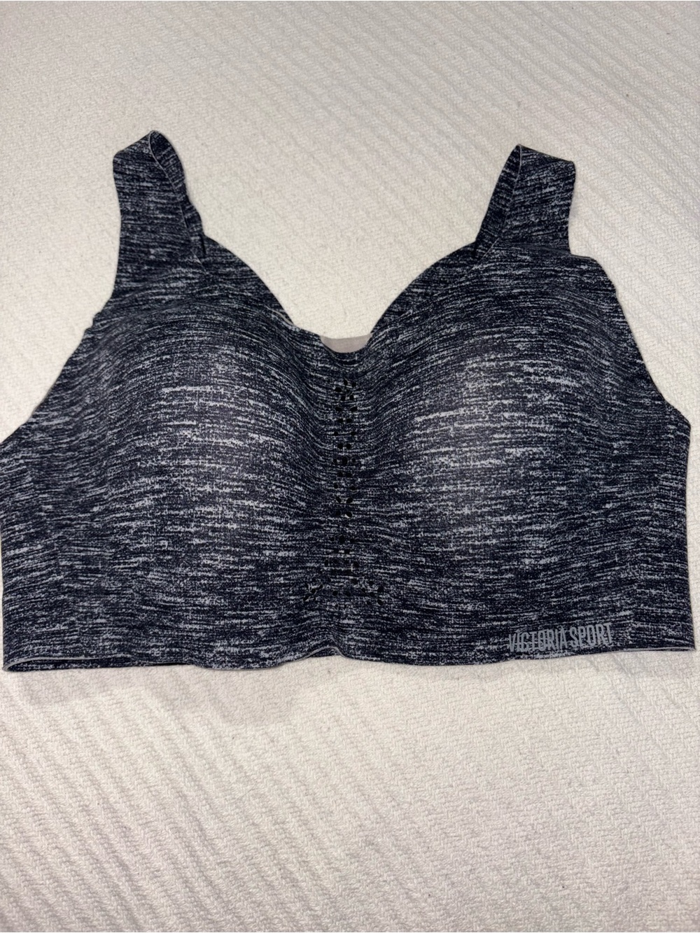 Victoria Sport Angel Max Seamless Heathered Black Support Bra 34DD (34E)